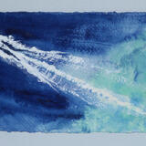 Skimming a Blue Hole Bahamas