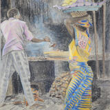 Man Grilling Meat - Abidjan Ivory coast