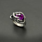 Created Alexandrite and Sterling Silver Thorn in My Pride ring