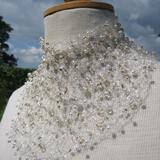 Silver Collar with fresh water pearls and crystals