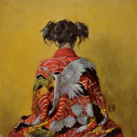 Yellow Dahlia reversed study