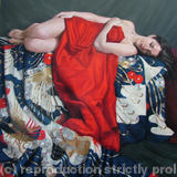 Recline on Blue Uchikake Kimono II