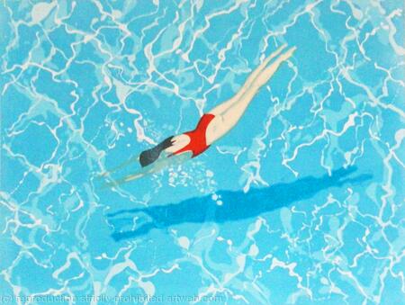 Diving In limited edition print