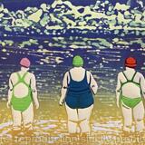 On the Way . original Linocut