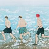Run to the Sea. original Linocut 