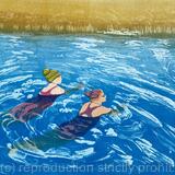 Ladies in the Lake  original Linocut