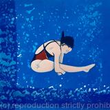 Spin Dive  original Linocut