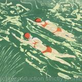 Two go Wild Again Original Linocut 