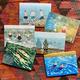 6 Greetings cards - Swimming