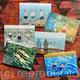 6 Greeting cards - Swimming