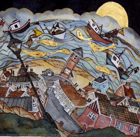 come to the town steps to see the fishes dance Aldeburgh