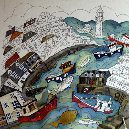 partly painted original piece