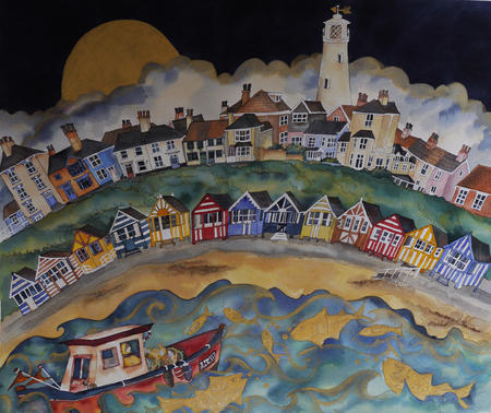  coming home to candy stripe huts and a golden light, Southwold 