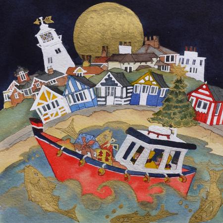 with parcels piled high and tree tied on tight they made for the harbour with a moon shining bright, Southwold