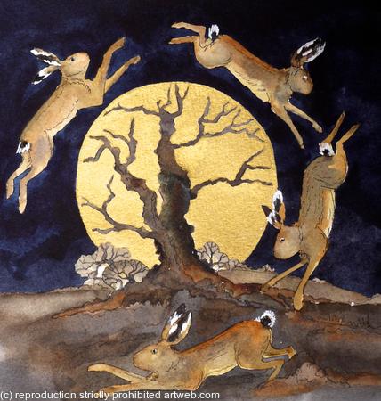 by golden light hares did leap the crumbling oak