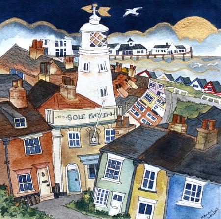  that night of storm the waves rolled in to find deserted streets, Southwold