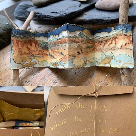 walk the path where the land meets the sea,Covehithe-unique handmade book