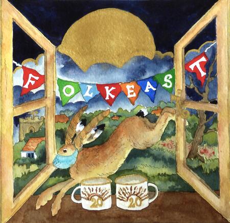 such strange times but still we celebrate as bunting  sways under a golden moon. FolkEast 2020