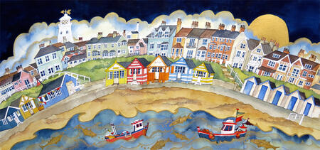 come rising moon all was still yet the fishes dance, Southwold 