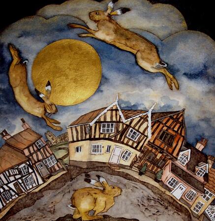  the Crooked House hares,Lavenham