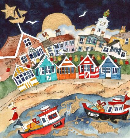 they followed the star home, presents piled high, Southwold-CARD