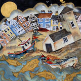  the dancing fish came to shore to see boats stranded as folk slept, Aldeburgh