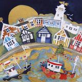 they made for home by Christmas lights,the lighthouse showing the way,Southwold