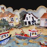  in the dark of the night the chase began, old inn standing silent under a golden moon, southwold