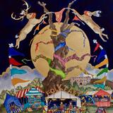 time to celebrate and  leap the moon-FolkEast 2021-PAINTING