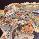  down winding streets to find old mill and barges old,Woodbridge