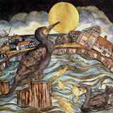  time to stare at golden moon tho dancing fish were there to catch