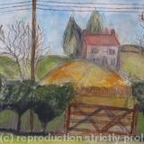 Houses, Trees And Hedge