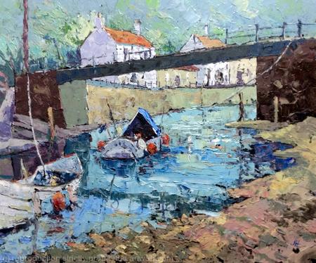 Evening on the Beck, Staithes, N.E.Yorkshire
