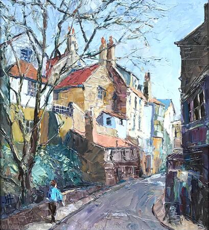 Evening Stroll at Robin Hood's Bay, N. E. Yorkshire