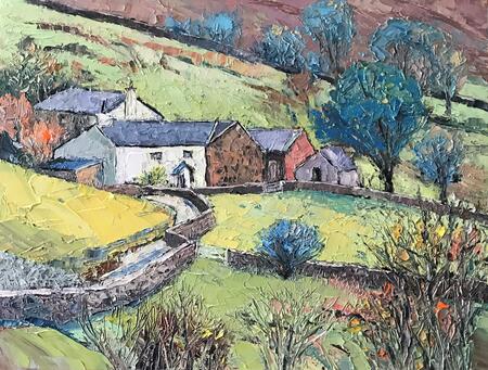 Low  Hall Garth Farm in Autumn, Little Langdale, Cumbria