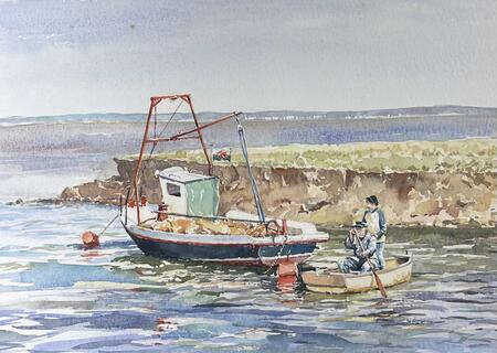 Preparing To Fish, Bagillt, Flintshire