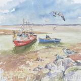 Mooring the Boat at 'The Holy', Flintshire