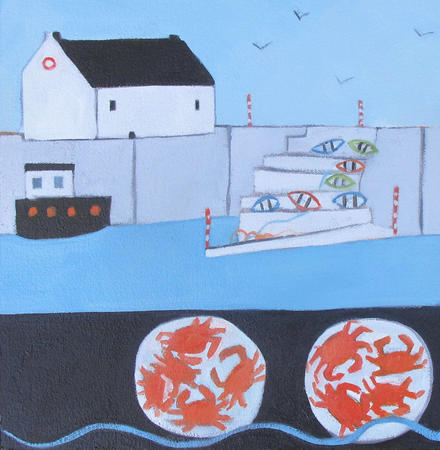 Crabs on the harbour Wall