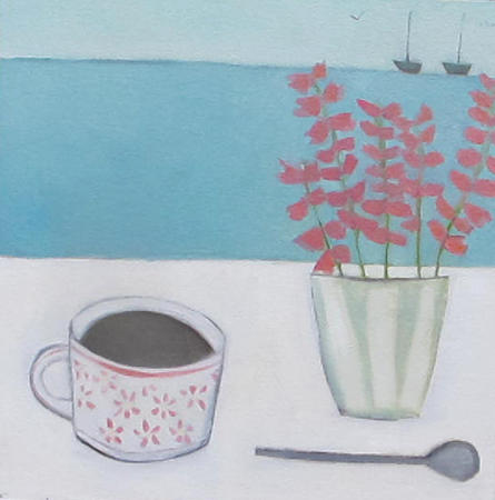 Pink Flowers and an old cup