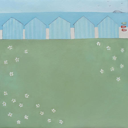 beach huts by the sea