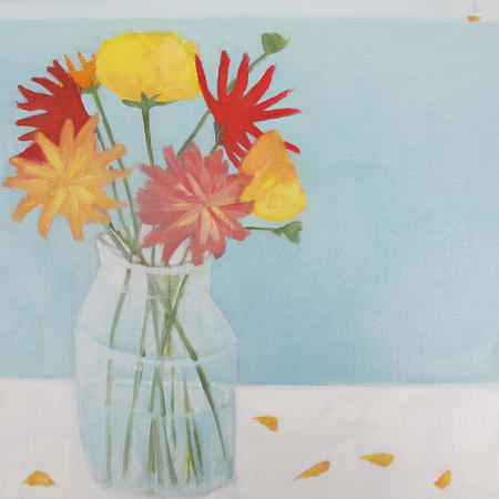 Dahlias on my Windowsill