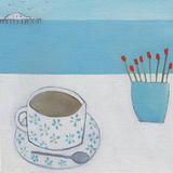 Red Flowers by the Pier