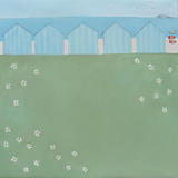 beach huts by the sea