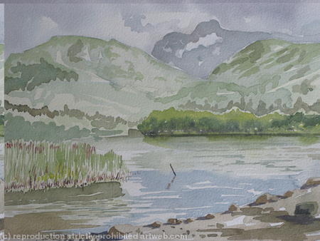 Langdale Pikes from Elterwater