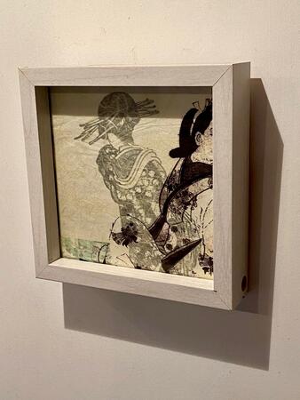 She was looking away