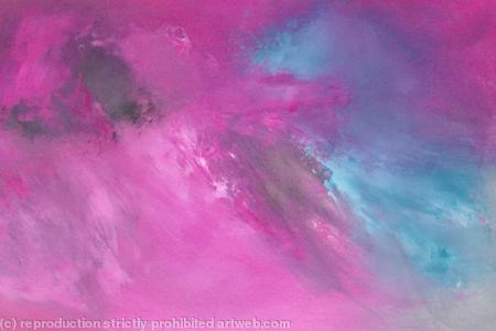Magenta and Turquoise Abstract skyscape