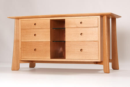 Cabinet with central display 