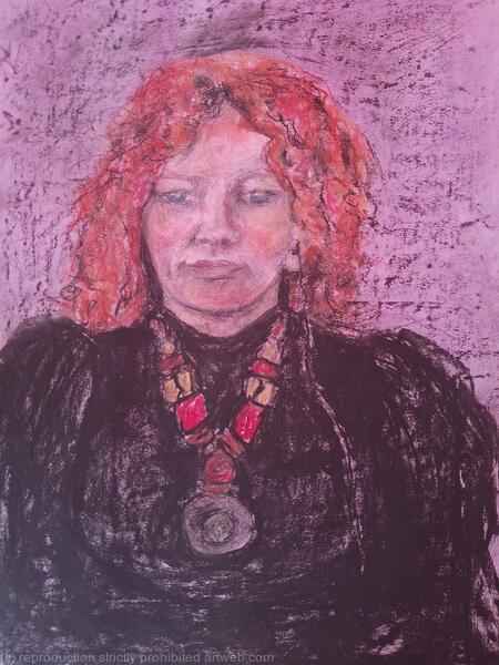 Red Hair Black Dress