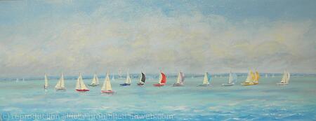 Mermaid Yachts with Spinnakers Up