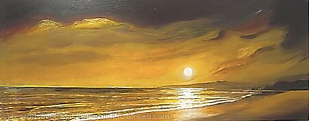 Chocolate gold sunset beach